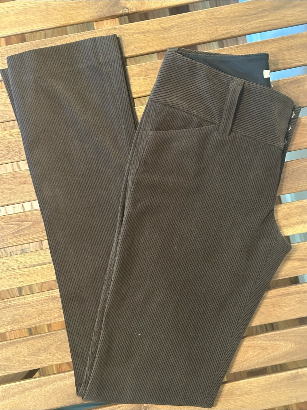 Alice + Olivia Brown Corduroy Boot-Cut Pants